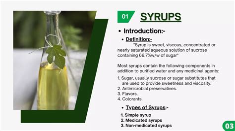 Introduction On Syrups
