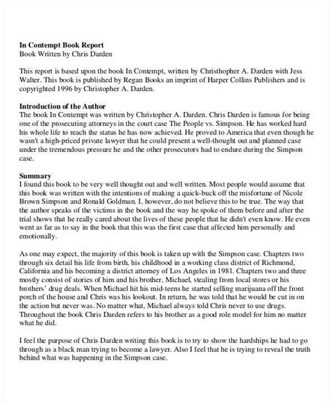 introduction paragraph examples for book report