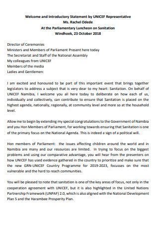introduction statement for presentation