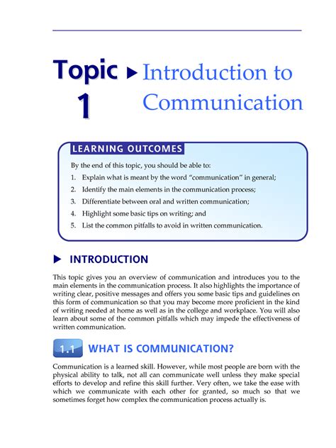 introduction to communication class 10