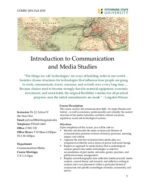 introduction to communication media syllabus ched