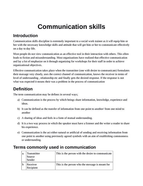 introduction to communication skills lecture notes ppt