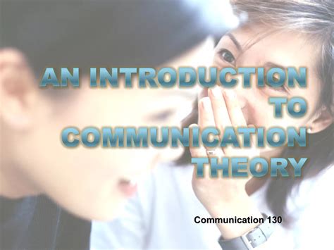 introduction to communication theory ppt