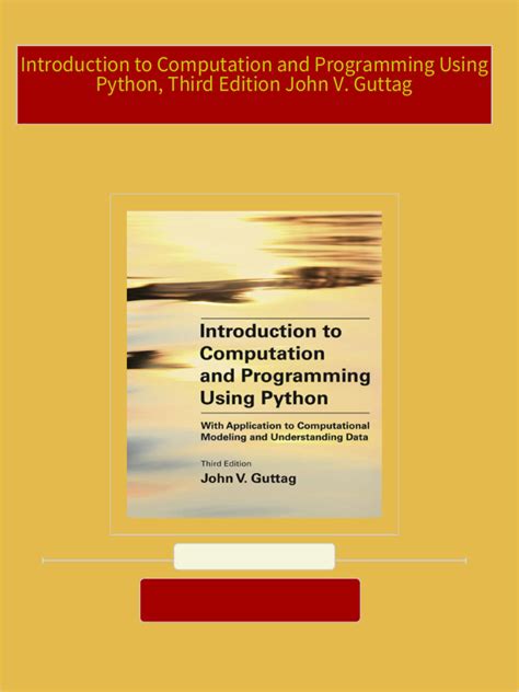 introduction to computation and programming using python 3rd edition pdf download