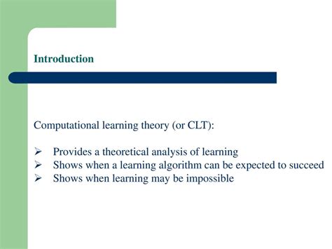 introduction to computational learning theory columbia