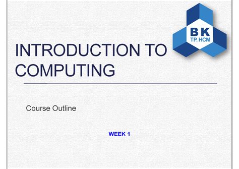 introduction to computing course