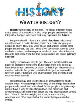 introduction to definition of history pdf notes