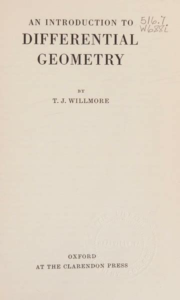 Introduction To Differential Geometry Willmore Pdf