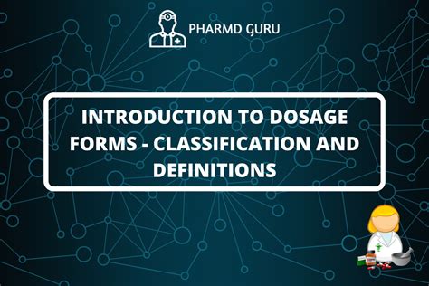 introduction to dosage forms classification and definitions pdf