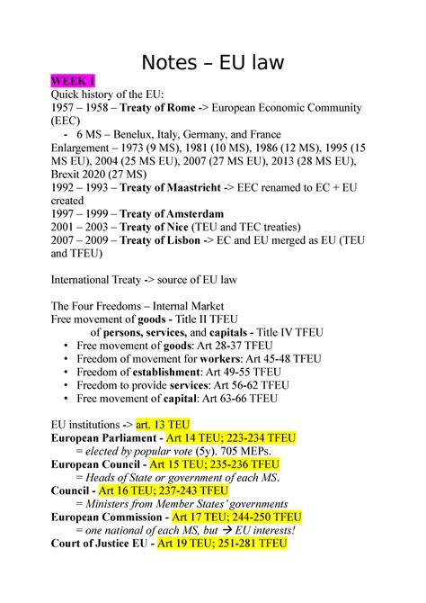 introduction to eu law notes