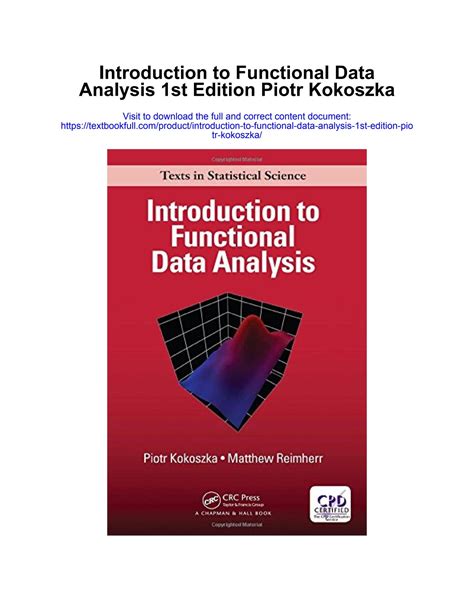 introduction to functional data analysis kokoszka pdf