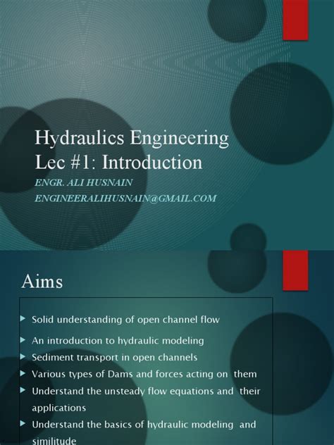 Introduction To Hydraulics