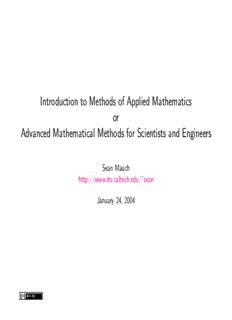 introduction to methods of applied mathematics
