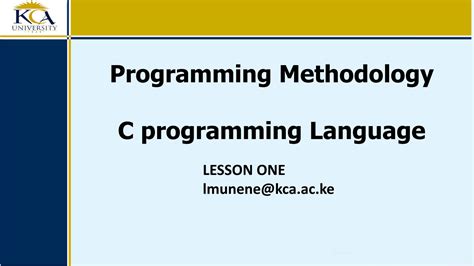 introduction to programming methodology