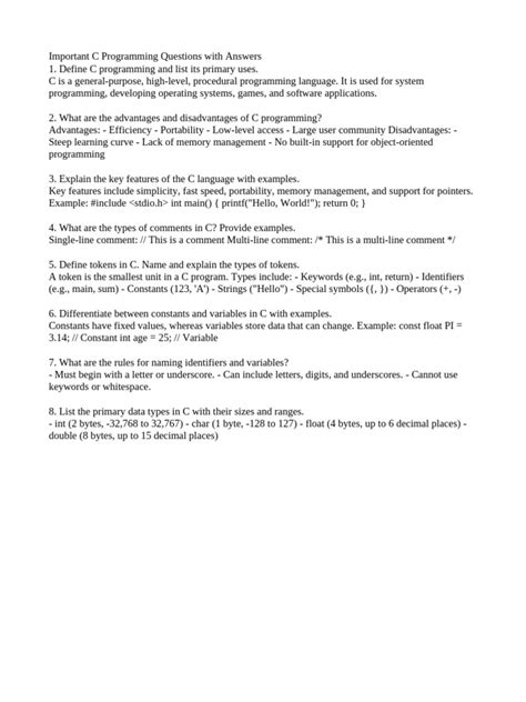 introduction to programming questions and answers pdf