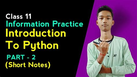 introduction to python class 11 ip notes pdf