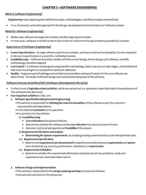 introduction to software engineering notes pdf