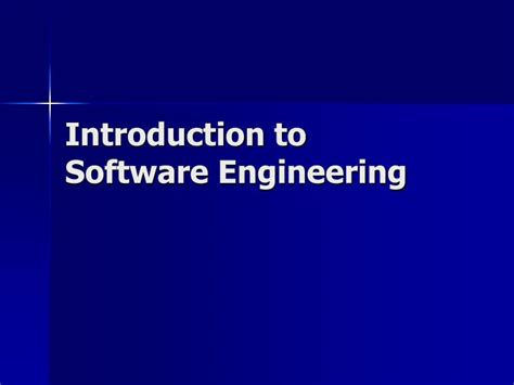 introduction to software engineering slides