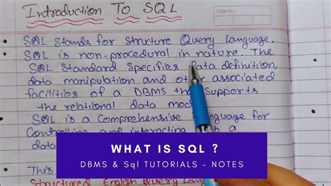introduction to sql programming techniques in dbms in hindi