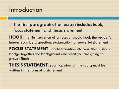 introduction with hook and thesis statement example