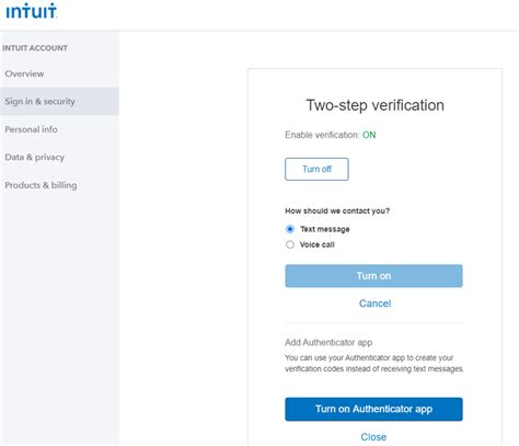 Intuit Mint Two Factor Authentication
