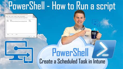 intune create scheduled task to run powershell script