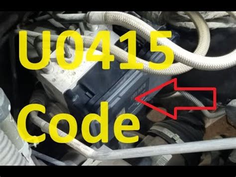 Invalid Data Received From Anti-Lock Brake System Control Module A