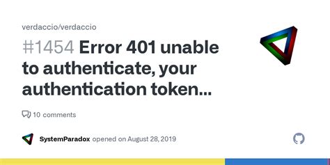 invalid token unable to authenticate