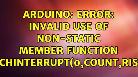 invalid use of non-static member function