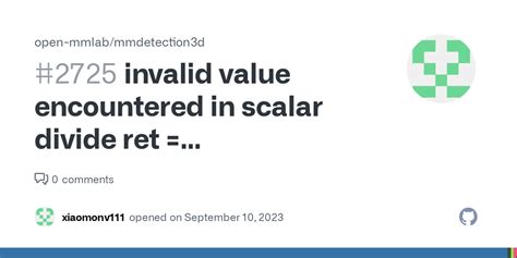 invalid value encountered in scalar divide