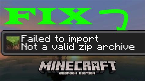 invalid zip archive minecraft