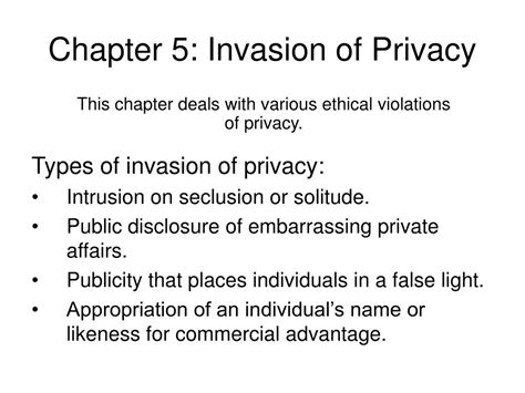 invasion of privacy medical definition