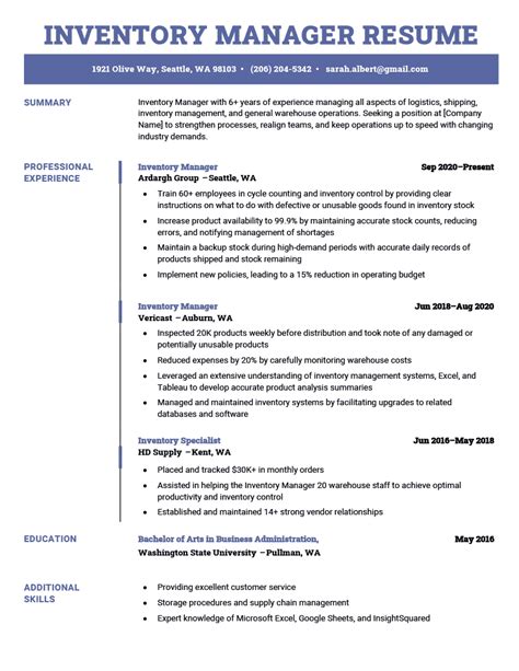 Inventory Control Specialist Resume Best Of Inventory