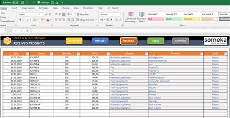 Free Excel Inventory Tracking Template XLS Free Excel Spreadsheets