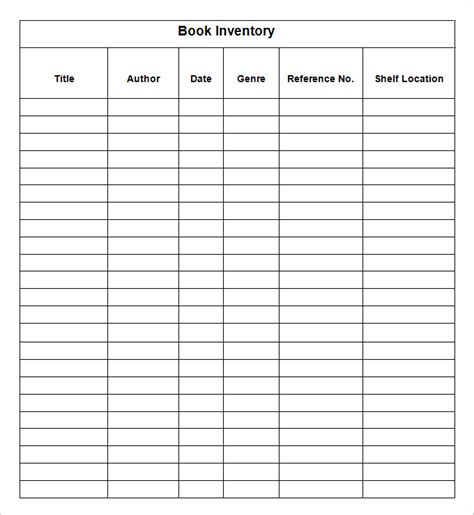 Inventory Book Format In Excel