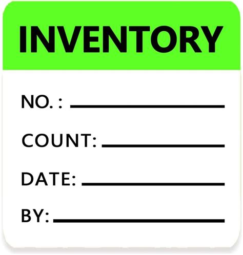 Inventory Count Stickers