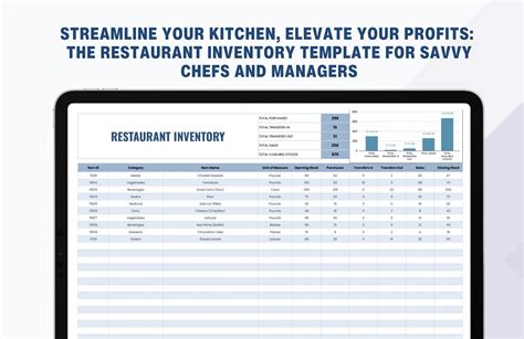 Inventory Restaurant Excel