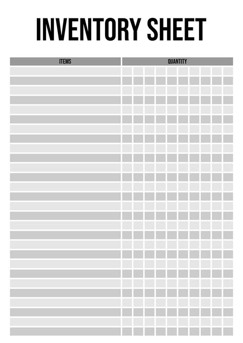Inventory Sheet PDF Form Fill Out and Sign Printable PDF Template