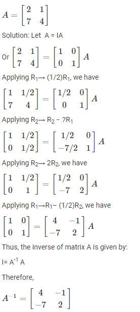inverse matrix example pdf