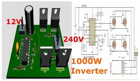 Inverter 12v 220v 1000w Schematic TL494 1000W Regulated INVERTER 12V To 220V DC To AC YouTube