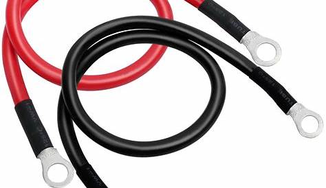 Inverter Battery Connection Cables 2pcs 52cm Length Black Red Wire Power