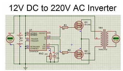 Inverter Circuit 12v To 220v 12V DC 220V AC