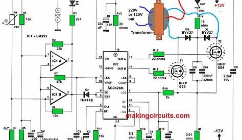 SG3525 inverter with output correction control Circuit