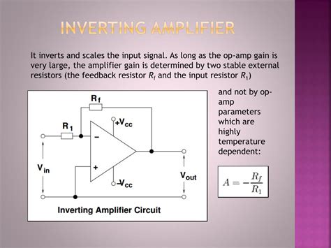 Inverting Amplifier Definition In Physics