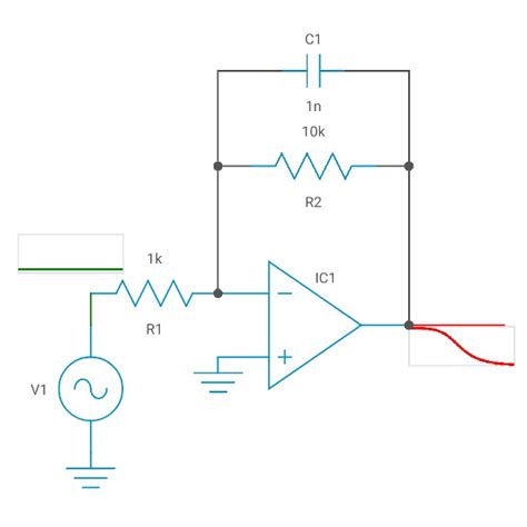 Inverting Amplifier With Low Pass Filter