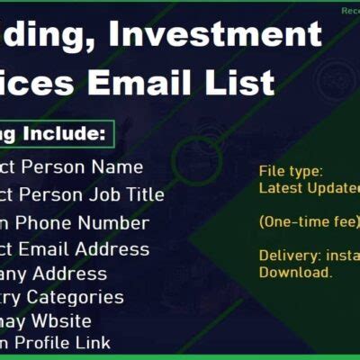 investment offices email list for sale