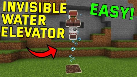 Invisible Water Elevator Minecraft