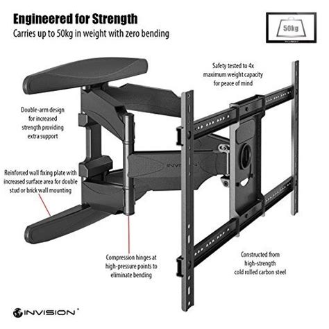 Invision Double Arm Tv Wall Bracket Instructions