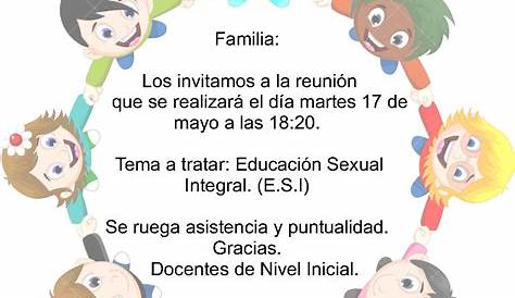 Invitacion A Reunion De Padres De Familia Preescolar Informacion General cademica Reunión