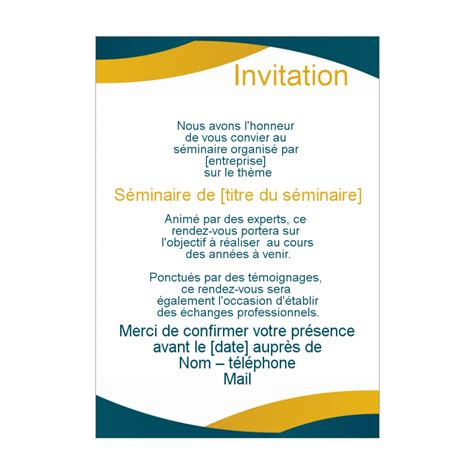 Carte Invitation Reunion Seminaire Bleu Rouge gratuit à imprimer (carte